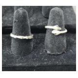 (2) STERLING SILVER RINGS