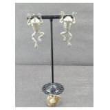 STERLING SILVER EARRINGS & CHILDS RING