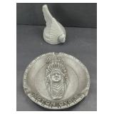 INDIAN MOTORCYCLE CAST METAL ASHTRAY &