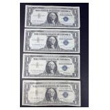 (4) 1957 SILVER CERTIFICATE 1 DOLLAR