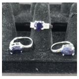 STERLING SILVER EARRINGS & RING