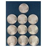 (10) FINE COPPER 1 OUNCE COINS