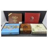 (5) CIGAR BOXES