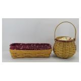LONGABERGER SWEETHEART & CRACKER BASKET