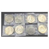 (8) UNCIRCULATED EISENHOWER DOLLARS MIXED DATES