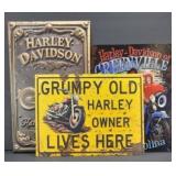 (3) HARLEY DAVIDSON SIGNS