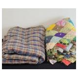 (2) VINTAGE MACHINE DOWN QUILTS