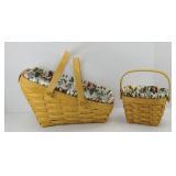 LONGABERGER LG VEGETABLE & CANCER SOCIETY BASKETS