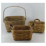 LONGABERGER TEA, KEY & SQUARE BASKET