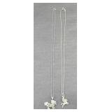 (2) STERLING SILVER NECKLACES