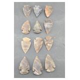 (12) ARROWHEADS (UNKNOWN ORIGIN)
