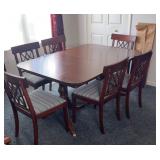 MIDCENTURY DINING TABLE W/ (6) CHAIRS  (ALT LOC)