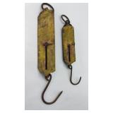 (2) SPRING LOADED SCALES: CHATILLONS 1867
