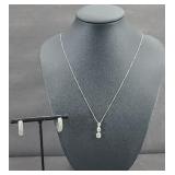 STERLING SILVER EARRINGS & NECKLACE