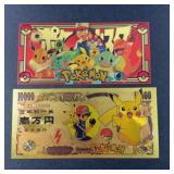 (2) POKEMON GOLD FOIL FANTASY BILLS