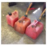 (3) FUEL CANS (2) WITH GAS (ALT LOCATION)