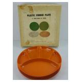 VINTAGE FONDUE PLATES, PLASTIC