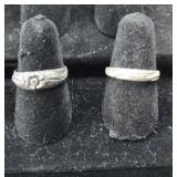 (2) STERLING SILVER RINGS