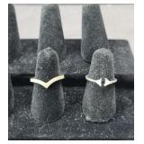 (2) STERLING SILVER RINGS