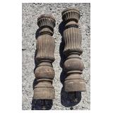 (2) ANTIQUE DECORATIVE POST