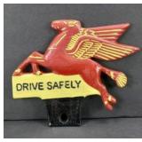 MOBIL PEGASUS LICENSE PLATE SIGN