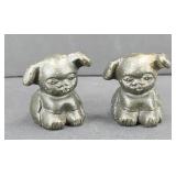 (2) CAST IRON GRISWOLD PUPS (MARKED)
