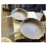 (2) CAST IRON SKILLETS (ALT LOCATION)