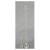 (2) STERLING SILVER NECKLACES