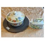 CASSEROLE, TRINKET BOX, METAL PLATE (ALT LOCATION)