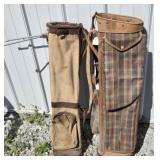 (2) ANTIQUE GOLF BAGS