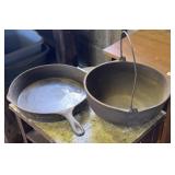 CAST IRON SKILLET & POT (ALT LOCATION)