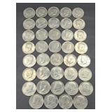 (39) KENNEDY HALF DOLLARS MIXED DATES