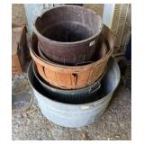 GALVANIZED TUBS & WOVEN BASKETS (ALT LOCATION)