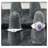 (2) STERLING SILVER RINGS