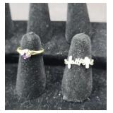 (2) STERLING SILVER RINGS