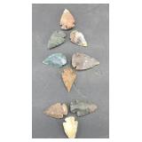 (9) ARROW HEADS (UNKNOWN ORIGIN)