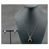 STERLING SILVER NECKLACE & EARRINGS