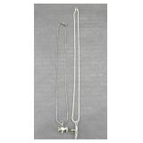 (2) STERLING SILVER NECKLACES