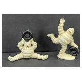 (2) CAST IRON MICHELIN MAN PAPERWEIGHTS