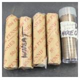 (5) ROLLS OF ASSTD WHEAT PENNIES