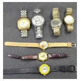 (2) MICKEY MOUSE, WINNIE THE POOH & MENS WATCHES