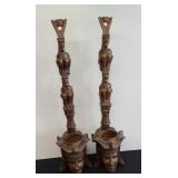 (2) CEREMONIAL WOOD LADLES