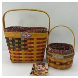 (2) LONGABERGER INAUGURAL BASKETS