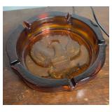 LARGE TIARA  AMBER EAGLE ASHTRAY (ALT LOCATION)
