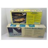 (2) WOOD BOAT MODELS: DORY & DINGY