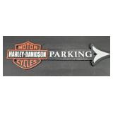 CAST IRON HARLEY DAVIDSON PARKING SIGN