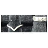 (2) STERLING SILVER RINGS