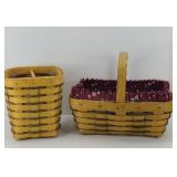 LONGABERGER SMALL CHORE & HEARTLAND UTENSIL
