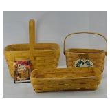 LONGABERGER CRACKER, CHORE & TOUR BASKETS