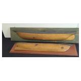 (2) LONG SHEET WOOD ART